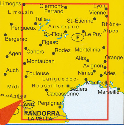 Languedoc Roussillon Auvergne Map Marco Polo - Image 3