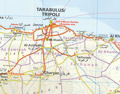 Libya Map Reise