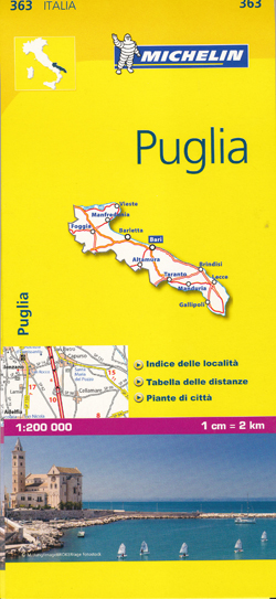 Puglia Map 363 Michelin