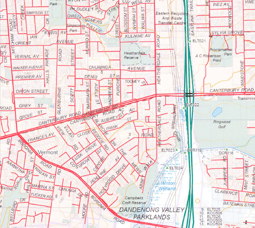 ringwood-north-1-25-000-topographic-vicmap-maps-books-travel-guides