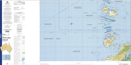 Thursday Island 1-250,000 Topo Map SC-5411 GA