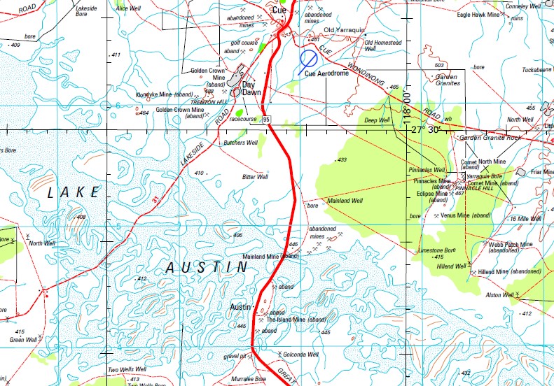 Cue 1250,000 Topographic Map Maps, Books & Travel Guides