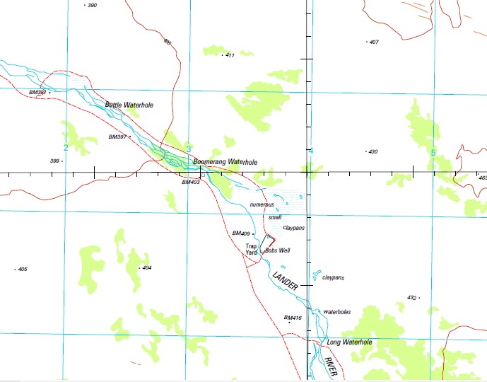 Lander River 1-250,000 Topographic Map - Image 2