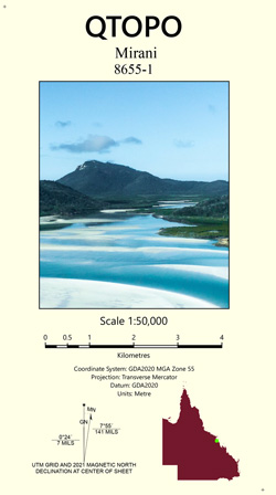 Mirani 1-50,000 Topographic Map QLD