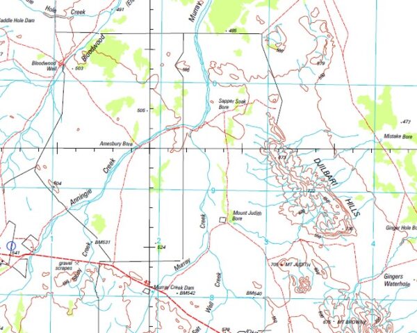 Mount Peake 1-250,000 Topographic Map - Image 2