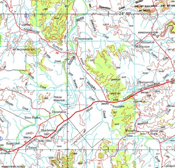Springsure 1250,000 Topographic Map Maps, Books & Travel Guides
