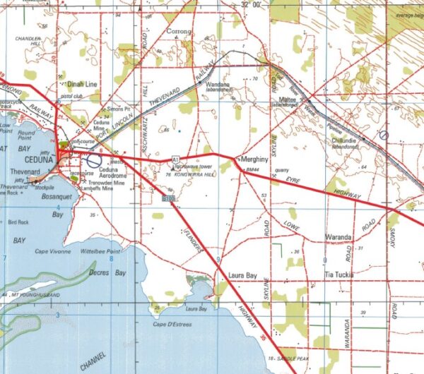 Streaky Bay 1-250,000 Topographic Map - Image 2