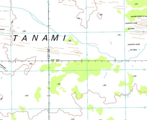 Tanami East 1-250,000 Topographic Map - Image 2