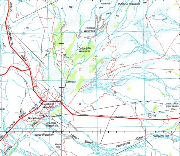 Thargomindah 1-250,000 Topographic Map - Image 2