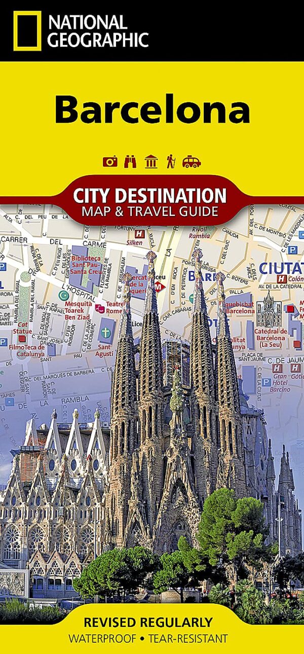Barcelona City Destination Map National Geographic