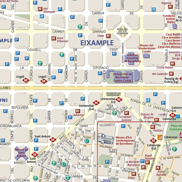 Barcelona City Destination Map National Geographic - Image 2