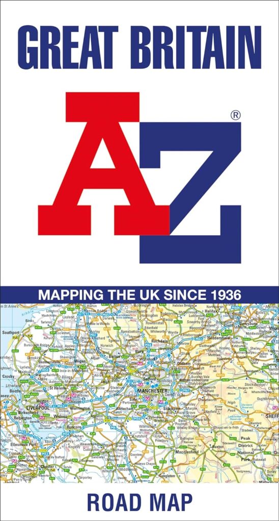 Great Britain Road Map AZ Maps, Books & Travel Guides