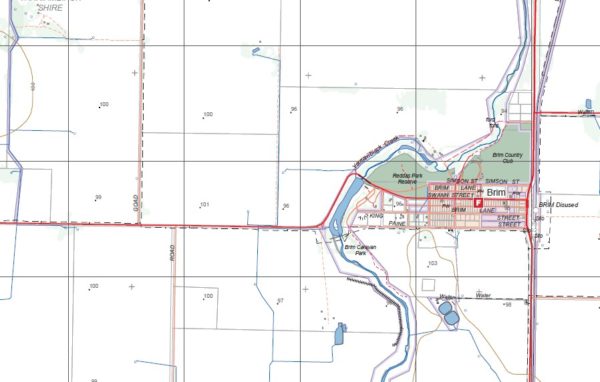 BRIM NORTH  1-25,000 Vicmap Topographic 7325-1-N - Image 2