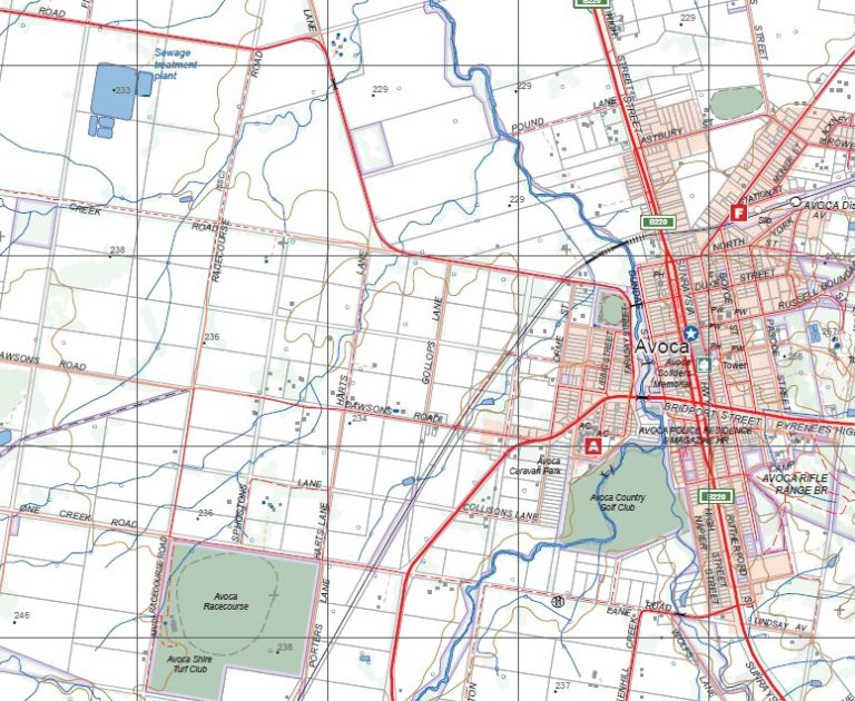 AVOCA NORTH 125,000 Vicmap Topographic Map 75231N Maps, Books