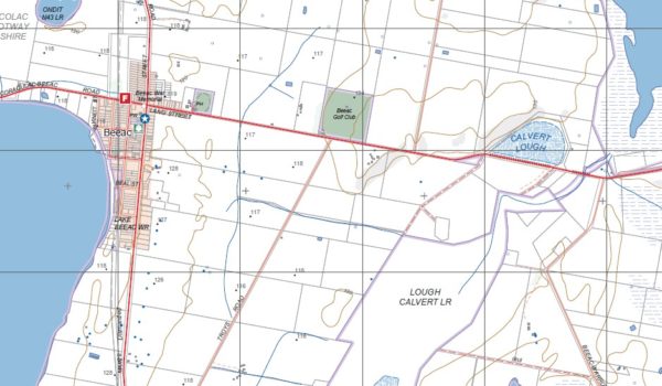 BEEAC SOUTH  1-25,000 Vicmap Topographic 7621-4-S - Image 2