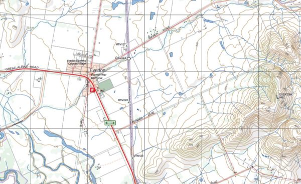 BEECHWORTH SOUTH  1-25,000 Vicmap Topo 8225-3-S - Image 2