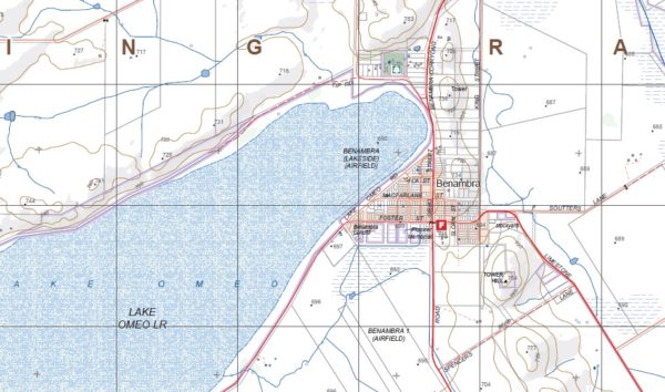 BENAMBRA SOUTH  1-25,000 Vicmap Topo Map 8424-3-S - Image 2