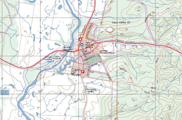 CANN NORTH  1-25,000 Vicmap Topo Map 8722-4-N - Image 2