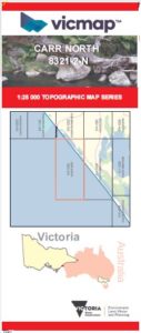 CARR NORTH 1-25,000 Vicmap Topo Map 8321-2-N - Maps, Books & Travel Guides