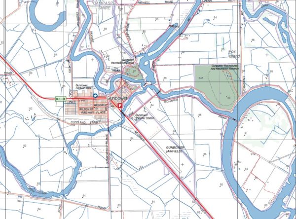 GUNBOWER SOUTH  1-25,000 Vicmap Topo Map 7726-2-S - Image 2