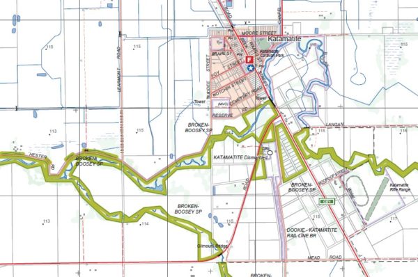 KATAMATITE NORTH  1-25,000 Vicmap Topographic Map  8025-4-N - Image 2