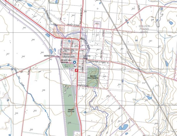 MEREDITH NORTH  1-25,000 Vicmap Topographic Map  7722-3-N - Image 2