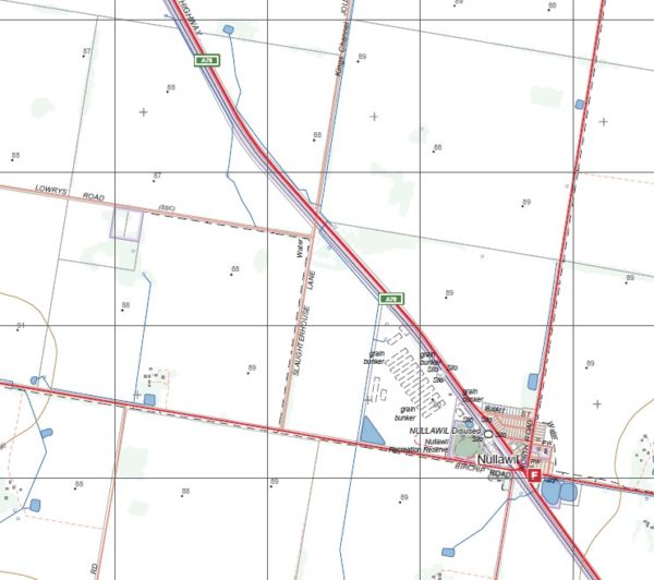 NULLAWIL NORTH  1-25,000 Vicmap Topographic Map  7526-3-N - Image 2