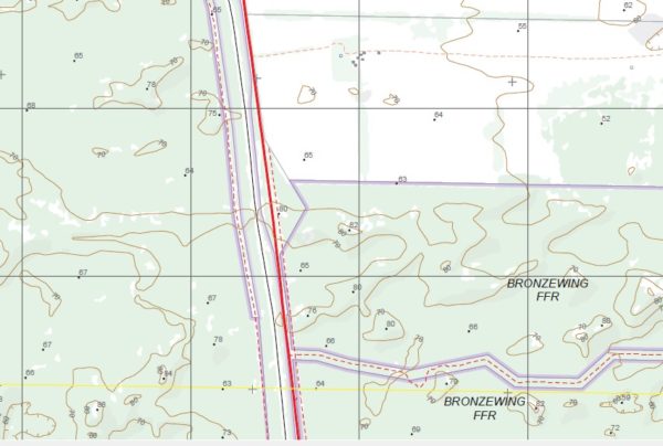 OUYEN SOUTH  1-25,000 Vicmap Topo Map 7327-1-S - Image 2