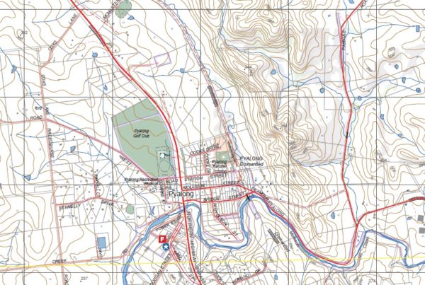 PYALONG NORTH  1-25,000 Vicmap Topographic Map  7823-1-N - Image 2