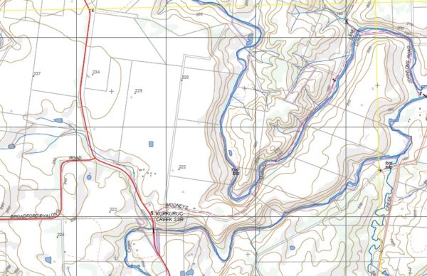 PYALONG SOUTH  1-25,000 Vicmap Topographic Map  7823-1-S - Image 2