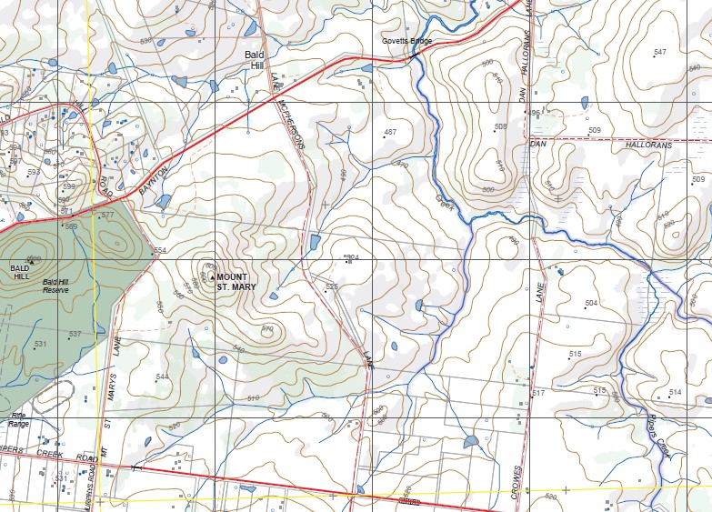 REDESDALE SOUTH 1-25,000 Vicmap Topographic Map 7823-4-S - Image 2