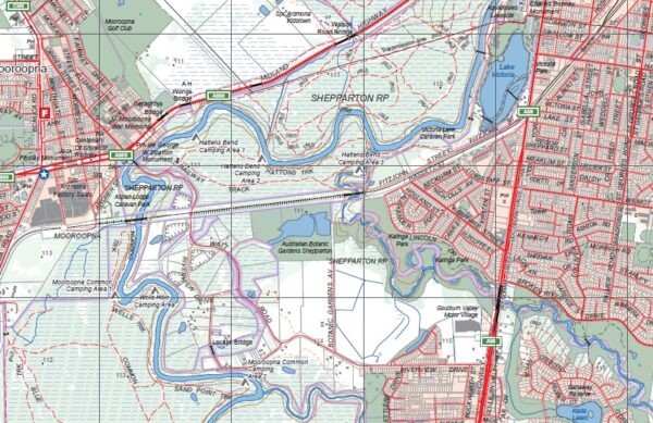 SHEPPARTON SOUTH 1-25,000 Vicmap Topo Map 7925-2-S - Image 2