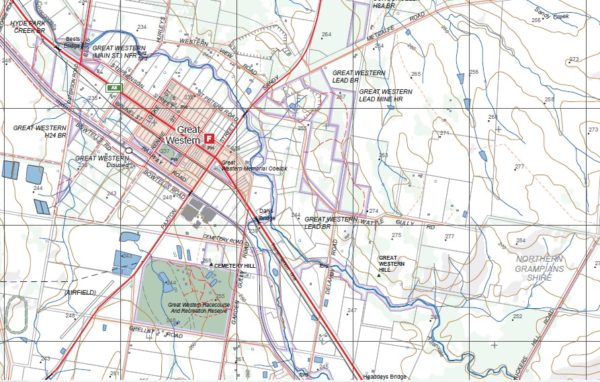 STAWELL SOUTH  1-25,000 Vicmap Topographic Map  7423-1-S - Image 2