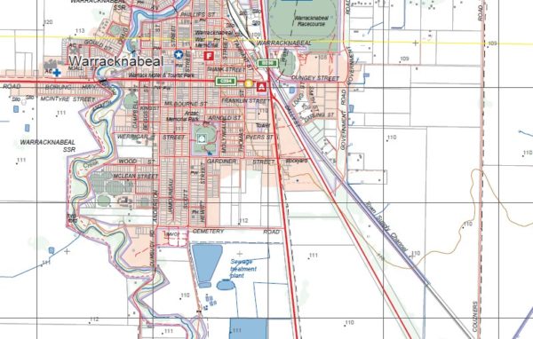 WARRACKNABEAL NORTH  1-25,000 Vicmap Topo 7325-2-N - Image 2
