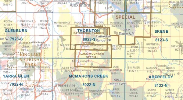 Cathedral Range Special 1-25,000 Vicmap - Image 3