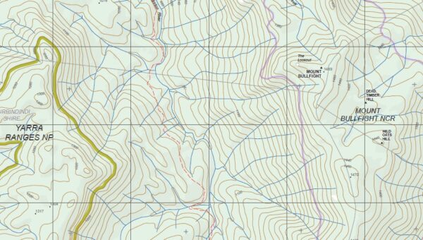 THORNTON SOUTH  1-25,000 Vicmap Topo Map 8023-2-S - Image 2