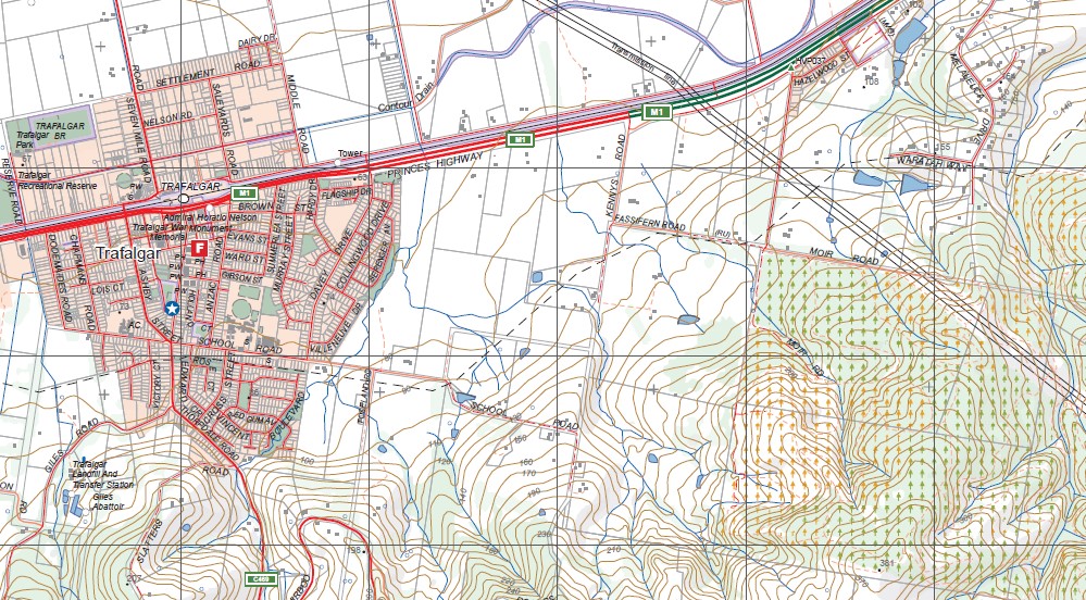 TRAFALGAR SOUTH 1-25,000 Vicmap Topo Map 8121-4-S - Image 2