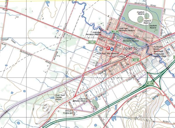 VIOLET TOWN SOUTH 1-25,000 Vicmap Topo 8024-4-S - Image 2