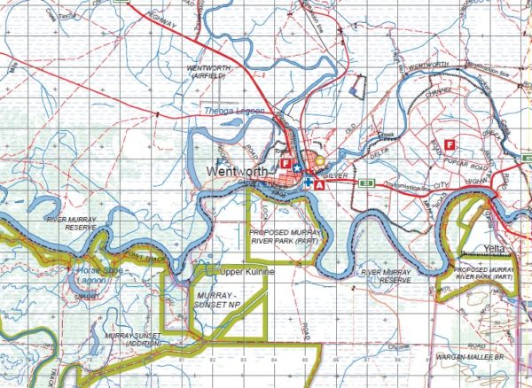 LINDSAY WENTWORTH 1-100,000 Vicmap Topographic Map 7129-7229 - Image 2