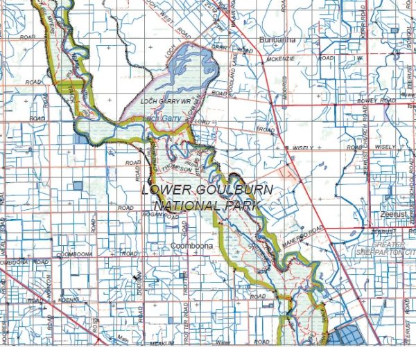 SHEPPARTON DOOKIE 1-100,000 Vicmap Topographic Map 7925-8025 - Image 2