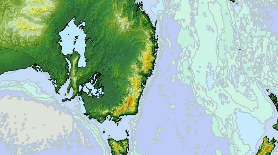 World Map if all the Terrestrial Ice Melted Poster Flat Maps, Books
