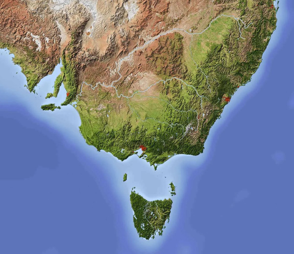 Australia Physical Map Large Maps Books Travel Guides Australia Physical Map Sample
