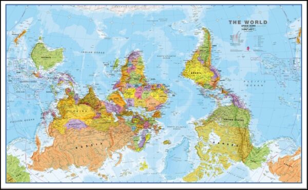 World Upside Down Poster Maps International