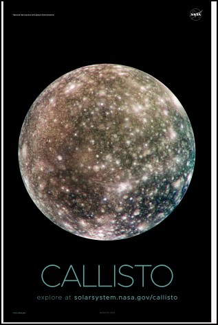 Callisto Moon of Jupiter Poster Flat Poster