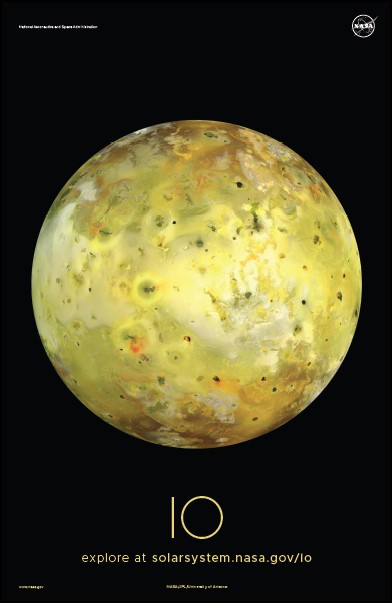 Io Moon of Jupiter Poster Flat Paper and Laminated