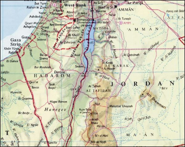 Israel and Region Physical Poster Flat Paper and Laminated - Image 2