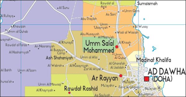 Qatar Administrative Map Flat Poster - Image 2
