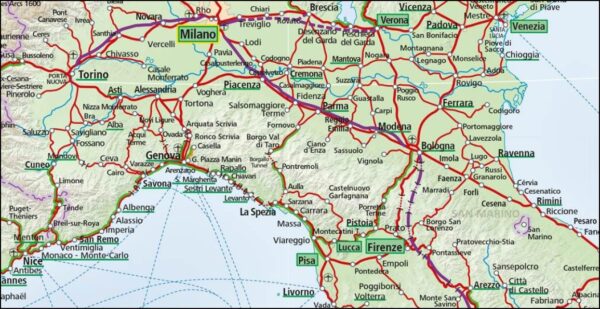 Italy Railways and Ferries Map - Image 2