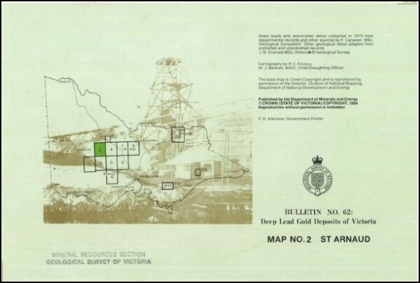 St Arnaud 1-100,000 Deep Lead Geological Map