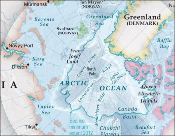 The Arctic Region Map Flat Poster - Image 2